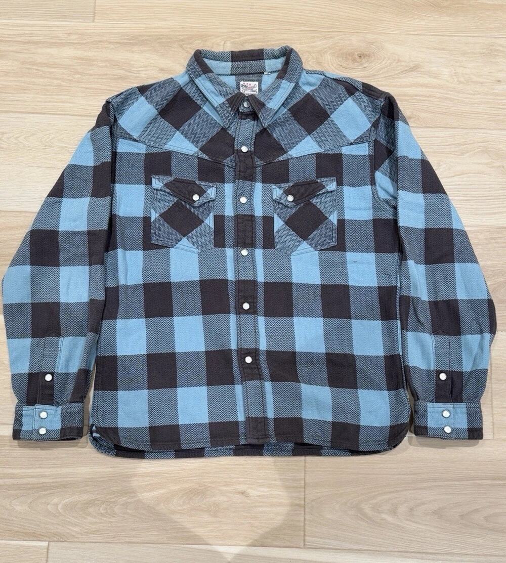 The Flat Head Heavy Flannel Teal Size 42
